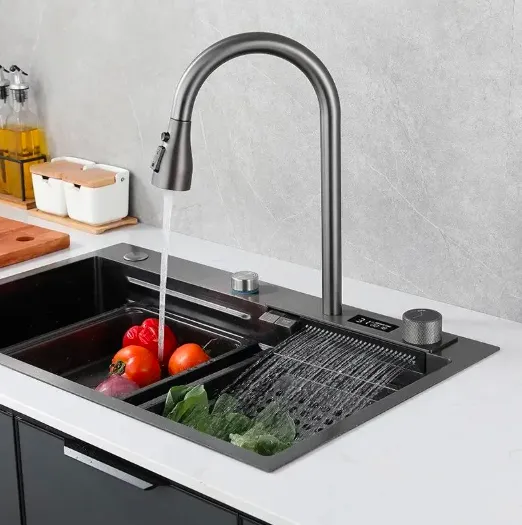 Is the Waterfall-Style Dual-Button Kitchen Faucet the Ideal Choice for Modern Kitchens?